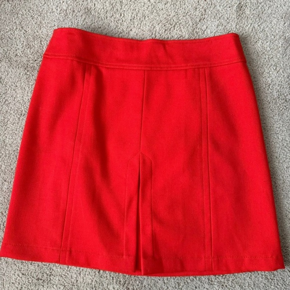 LOFT‎ Red Mini Skirt Size 8 Career Wear Sophisticated Business Apparel